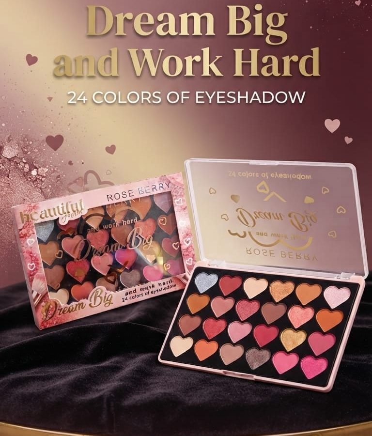Rose Berry Dream Big 24-Color Eyeshadow Palette